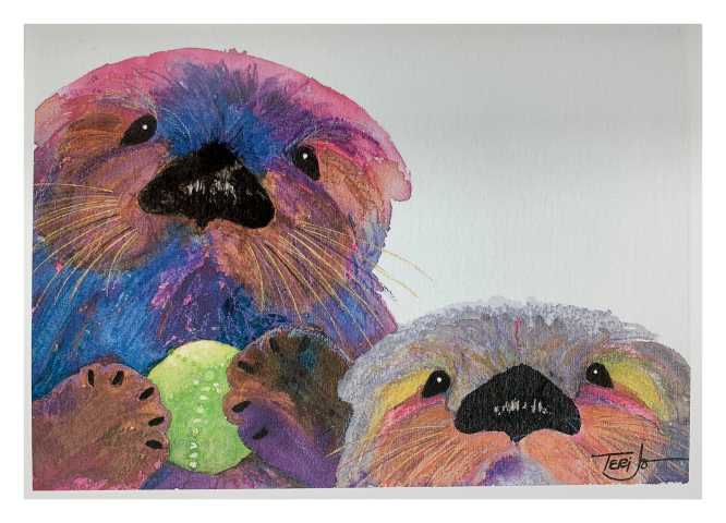 Two For Lunch Sea Otter Notecard